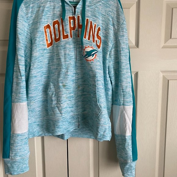 Women's New Era Aqua Miami Dolphins Athletic Full-Zip Hoodie - Picture 3 of 5